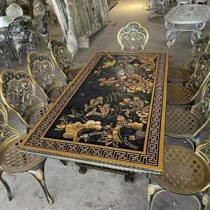 BÀN GHẾ NHÔM ĐÚC - TP02